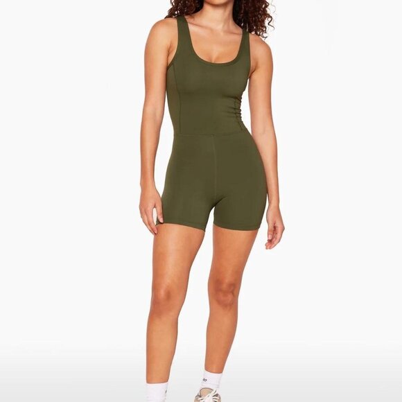SET Active Sportbody Alpine Green Scoop Neck Playsuit Romper Women's Medium M - Picture 2 of 5